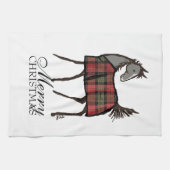 Vakaneshals met kerstmis theedoek (Horizontaal)