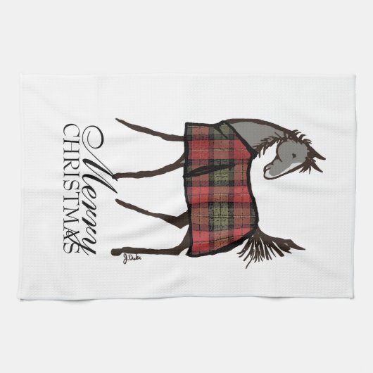 Vakaneshals met kerstmis theedoek (Horizontaal)