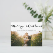 Vakaneskantiefasefotofeestdag Feestdagenkaart (Staand voorkant)