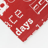 Vakaneskerbouwhonzen met vuurbal rood fleece deken (Hoek)