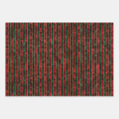 Vakaneskerfeestdagen: groene feestdagen inpakpapier vel (Voorkant 3)