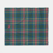 Vakaneskerkerkerst in Tartan Pset Initialen Fleece Deken (Voorkant (Horizontaal))