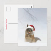 Vakaneskerstak in de sneeuw briefkaart (Voorkant / Achterkant)