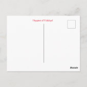 Vakaneskerstak in de sneeuw briefkaart (Achterkant)