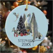 Vakaneskerstboom IJ Draak met baby's Keramisch Ornament