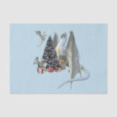 Vakaneskerstboom IJ Draak met baby's Tissuepapier (Voorkant)