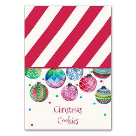 Vakaneskerstbuffet-voedseletiketten voor feestdage kaart