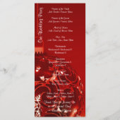 Vakaneskerstsierprogramma's met rood huwelijk programmakaart (Achterkant)