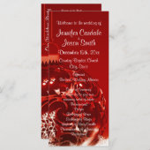 Vakaneskerstsierprogramma's met rood huwelijk programmakaart (Voorkant / Achterkant)