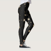 Vakanessterren voor feestdag, zwart en gouden fees leggings (Rechts)