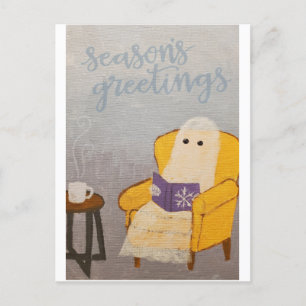 Vakanesthesiekaart voor kerstmis briefkaart