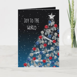 Vakanestiekaart voor militaire honden feestdagen kaart