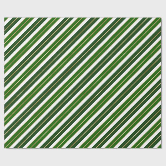 Vakanestische feestdagen, groen, wit en gouden ker cadeaupapier (Vlak)