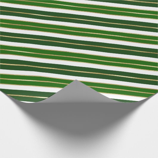 Vakanestische feestdagen, groen, wit en gouden ker cadeaupapier (Hoek)