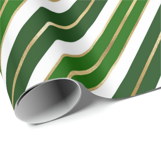 Vakanestische feestdagen, groen, wit en gouden ker cadeaupapier (Rol Hoek)