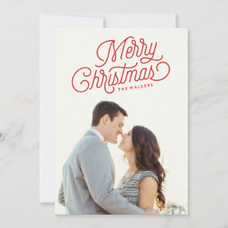 Vakanestische kerstcadeaufotokaart feestdagenkaart