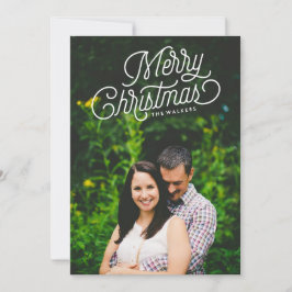 Vakanestische kerstcadeaufotokaart feestdagenkaart