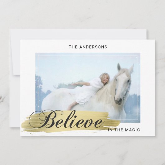 Vakankerfeest in de Magic Gold FOTO Feestdagenkaart (Voorkant)