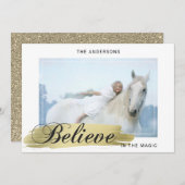 Vakankerfeest in de Magic Gold FOTO Feestdagenkaart (Voorkant / Achterkant)