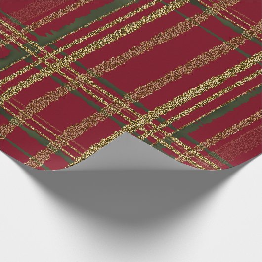 Vakankerfeest Rood, Groen en Goud Kerstfeest Tarta Cadeaupapier (Hoek)