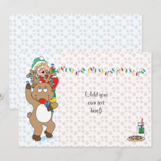 Vakankerfeestdag 7 x 5 inch uitnodiging/flat kaart (Voorkant / Achterkant)