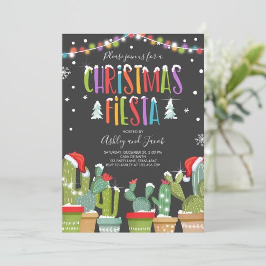 Vakankerfeestdag in Cactus Kaart (Staand voorkant)