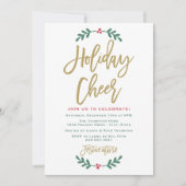 Vakankerfeestdag met modern Gold Script Kaart (Voorkant)