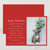 Vakankerfeestdag met prettige kerstcadeaufotokaart feestdagenkaart (Voorkant / Achterkant)