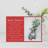 Vakankerfeestdag met prettige kerstcadeaufotokaart feestdagenkaart (Staand voorkant)