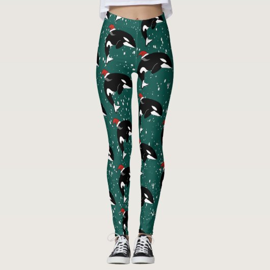 Vakankerfeestdag Orca Killer Whale Leggings (Voorkant)