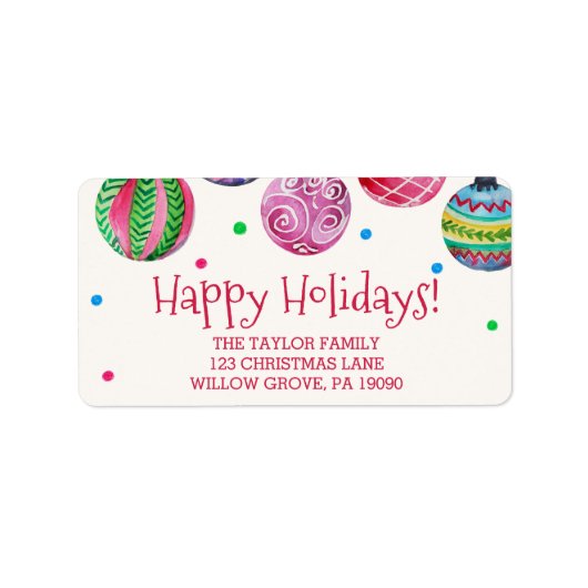 Vakankerfeestdag Ornament Etiket (Voorkant)