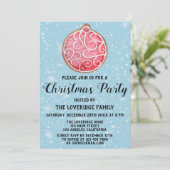 Vakankerfeestdag Red Ball Cookie Blue Snow Kaart (Staand voorkant)