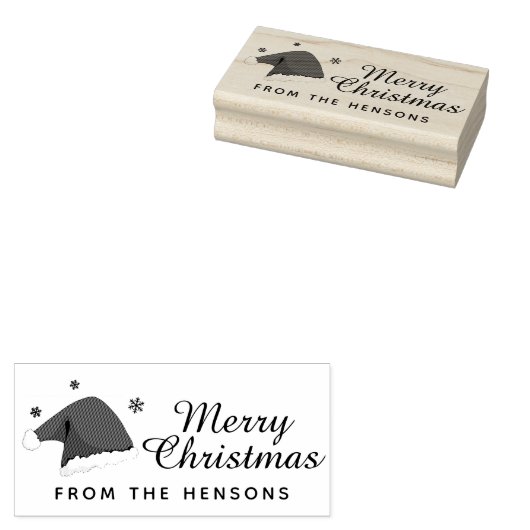 Vakankerfeestdag voor naam van favoriete kerstfami rubberstempel (Gestempeld)