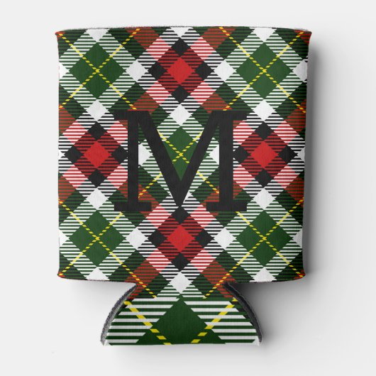 Vakankerfeestdagen Gezinsmonogram Initiaal Blikjeskoeler (Voorkant)