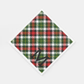 Vakankerfeestdagen Gezinsmonogram Initiaal Servet (Hoek)