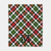Vakankerfeestdagen met Initiaal van Monogram Festi Fleece Deken (Voorkant)