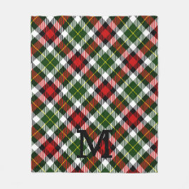 Vakankerfeestdagen met Initiaal van Monogram Festi Fleece Deken