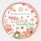 Vakankerkerfeest Koekjesdeeg Ronde Sticker (Voorkant)