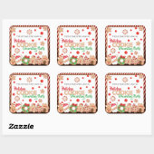 Vakankerkerfeest Koekjesdeeg Vierkante Sticker (Vel)