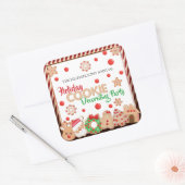 Vakankerkerfeest Koekjesdeeg Vierkante Sticker (Envelop)