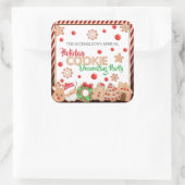 Vakankerkerfeest Koekjesdeeg Vierkante Sticker (Tas)