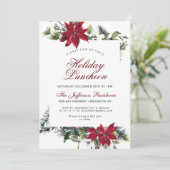 Vakankerkerkerkerst in het Holiday Luncheon Red Po Kaart (Staand voorkant)