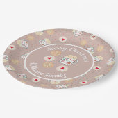 Vakankerkoekjes en warme cacao papieren bordje (Gekanteld)