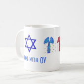 Vakankerst en hanukkah Humor Koffiemok (Voorkant links)