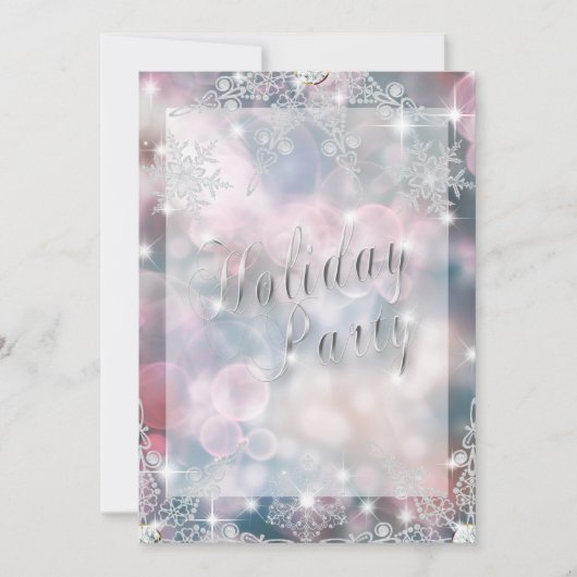 Vakanpartij Sparkly Pink Champagne Bokeh Kaart (Voorkant)