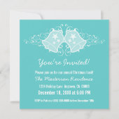 Vakantia Bells and Swirls Invite, Aqua Kaart (Voorkant)