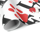 Vakantia Santapaws - Afdrukken met kerstklep Cadeaupapier (Rol Hoek)