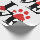 Vakantia Santapaws - Afdrukken met kerstklep Cadeaupapier (Hoek)