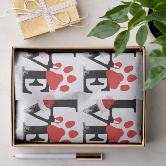 Vakantia Santapaws - Afdrukken met kerstklep Tissuepapier (Geschenk)