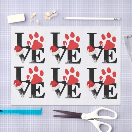 Vakantia Santapaws - Afdrukken met kerstklep Tissuepapier (Craft)